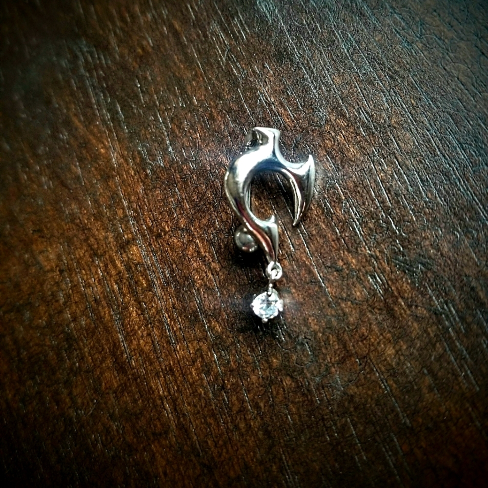 *Sold*  3 for $15 Bellybutton Rings - Tribal w/ Gem